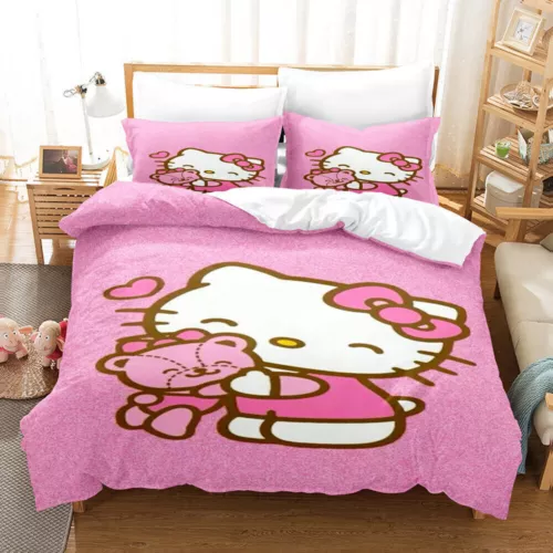 Hello@Kitty Set Biancheria da Letto Bambini Donna Ragazze Camera #Copripiumino Federa Set UK - Foto 6 di 47