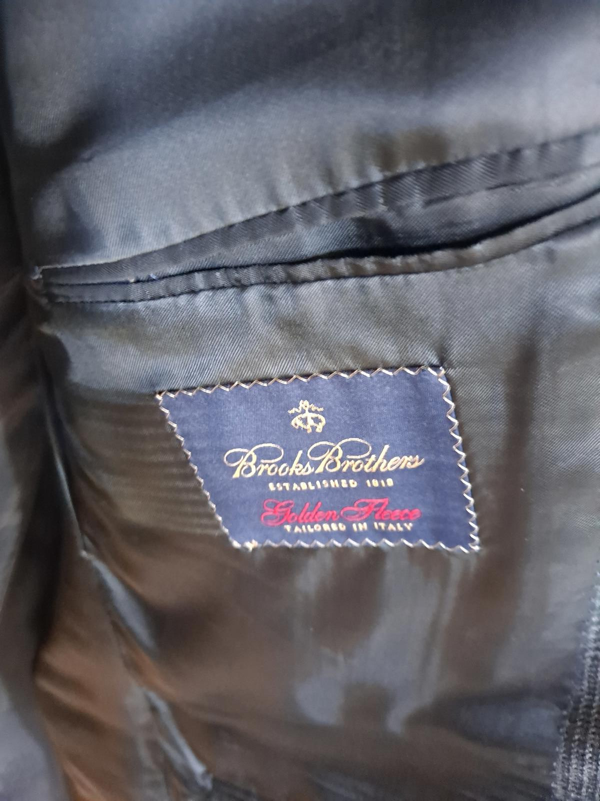 Brooks Brothers 2 Button Gray Plaid Blazer 100% Cashmere Size 45R thumbnail 4