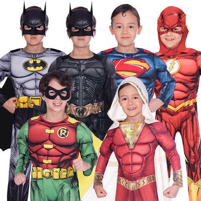 Capa Superheroes Niño Disfraz Shazam DC Comics Para Niño - Rubie's Official | Incluye Mono, Capa Y Cinturón Disfraz Halloween Carnaval