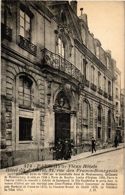 CPA PARIS 4e rue des Francs-Bourgeois Vieux Hotels Hotel dit d'Albret (463918)