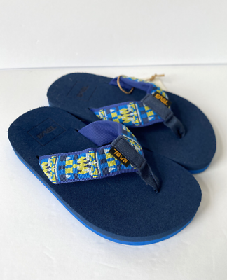 TEVA Mush II Blue Aztec Flip Flops Kids Size 12 NEW | eBay display picture 3
