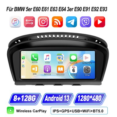 Autoradio Für BMW E60 E61 E90 E91 CCC Linux CarPlay Android USB EQ GPS Navi 128G