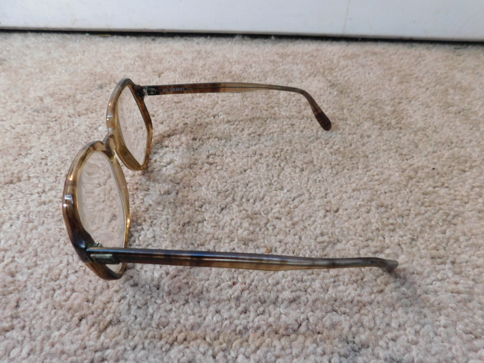 Vintage Shuron Grand Eyeglasses Frame USA 364 155 Clear Grey | eBay