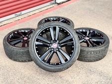 Set Of 4 Jaguar Xk Xf 20 Factory Original Wheels Rims 8.5x20 Oem Black Xfr Xkr