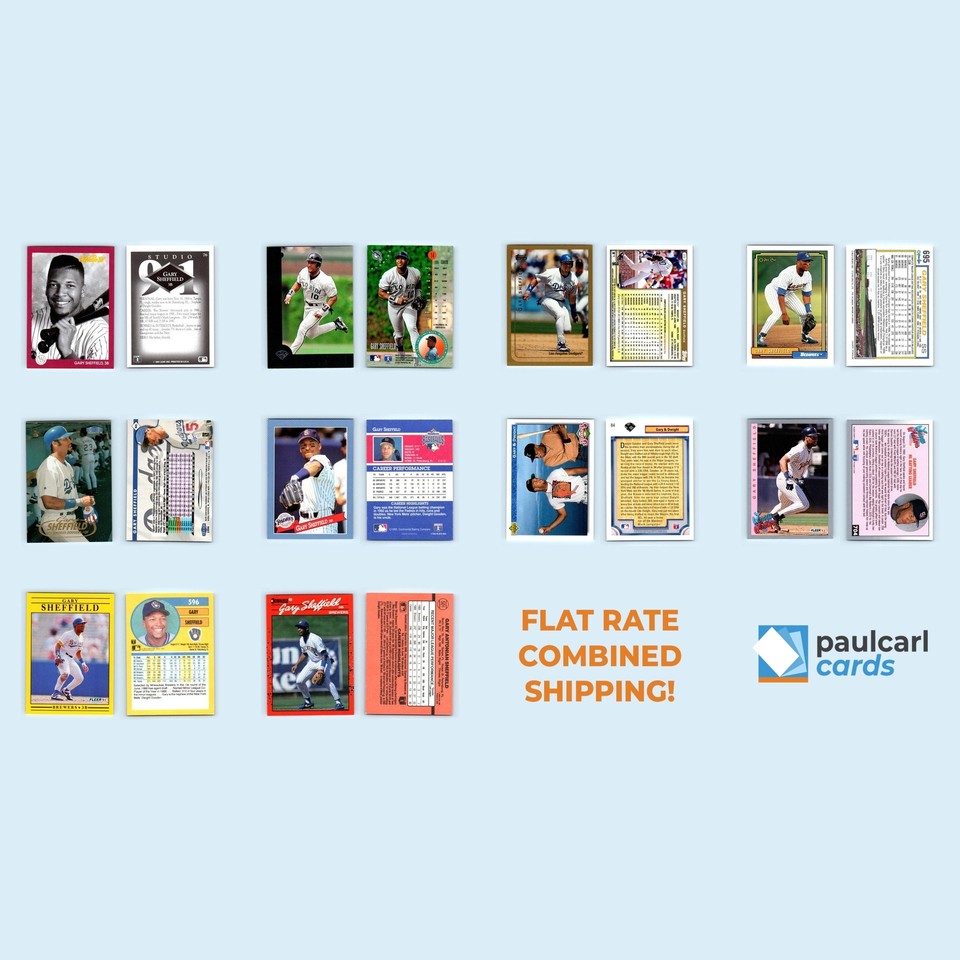 Gary Sheffield Lot 100 Baseball Cards Lot Collection Base Inserts Fleer
