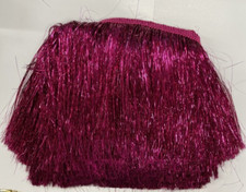 TINSEL FRINGE 7 INCH SOLD BY 1 YARD DARK PINK