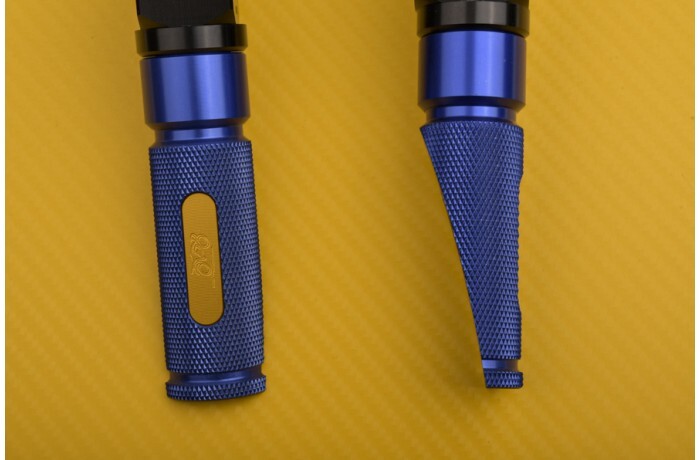 Blue-Gold Pair of Rear Footpegs 77mm For HONDA VFR 800 FI RC46/W