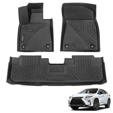 Floor Mats Liner For 2016-2022 Lexus RX350 / RX450h TPE Rubber All Weather 3PCS