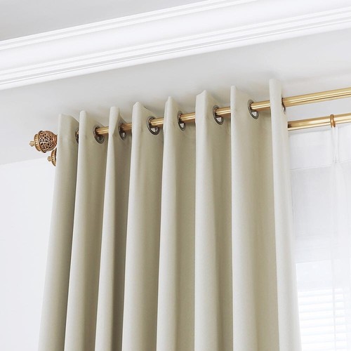 Blackout Curtains Thermal Insulated Eyelet Drapes Waterproof Mold Proof Room - Picture 8 of 18