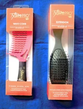LOT OF 2 "WET BRUSHES"- EXTENSION BRUSH & WAVE COMB FOR TEXTURED HAIR--NEW--NEW