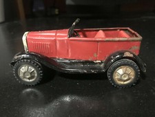 VINTAGE CLASSIC CONVERTIBLE TOY CAR - RED - MADE IN JAPAN ANTIQUE