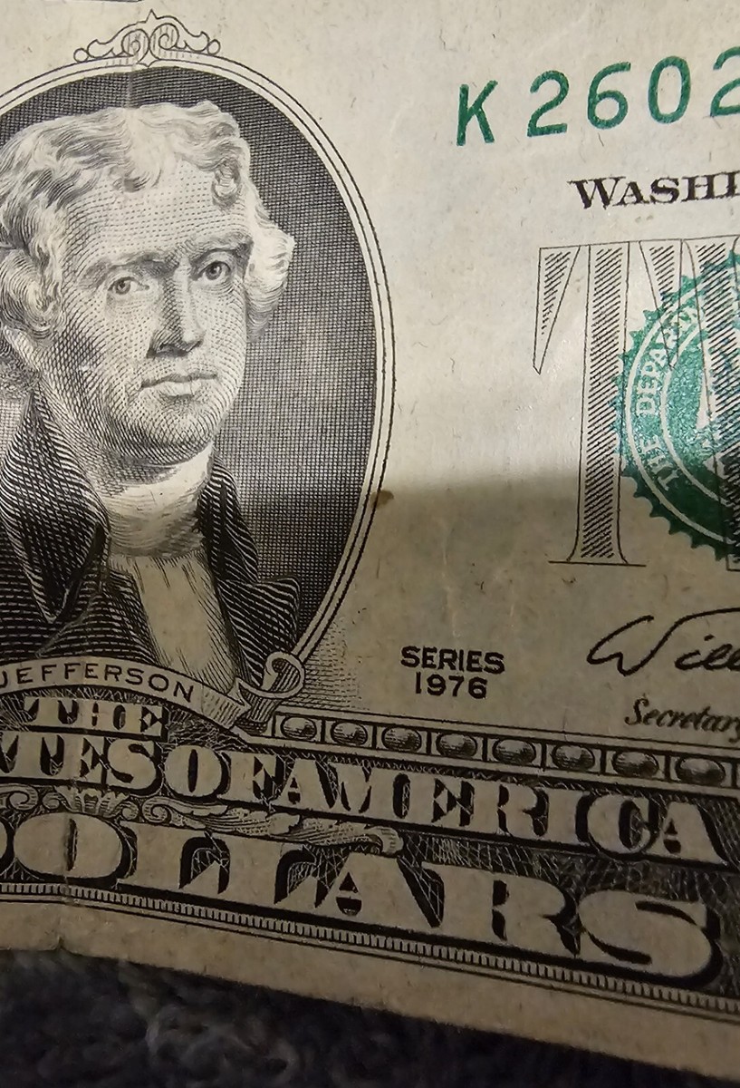 貴重　Made in U.S.A-2 1976 1976 $2 dollar bill In Great Condition (no Folds