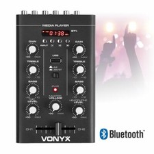 MIXER AUDIO DJ KARAOKE 2 CH. CON BLUETOOTH + INGRESSO USB karaoke pianobar