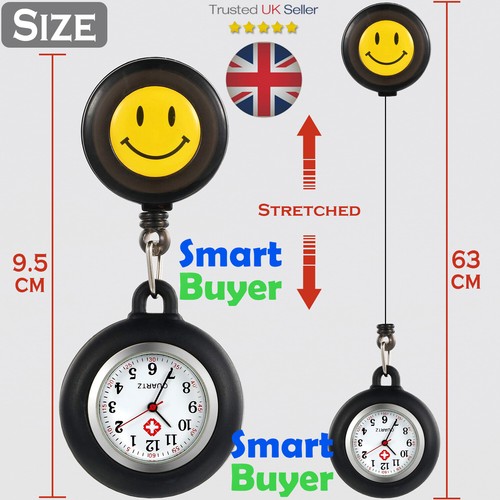 Pin Pocket Watch Fob Watch Retractable Nurse Watch Doctor Medical Hanging - Picture 8 of 27