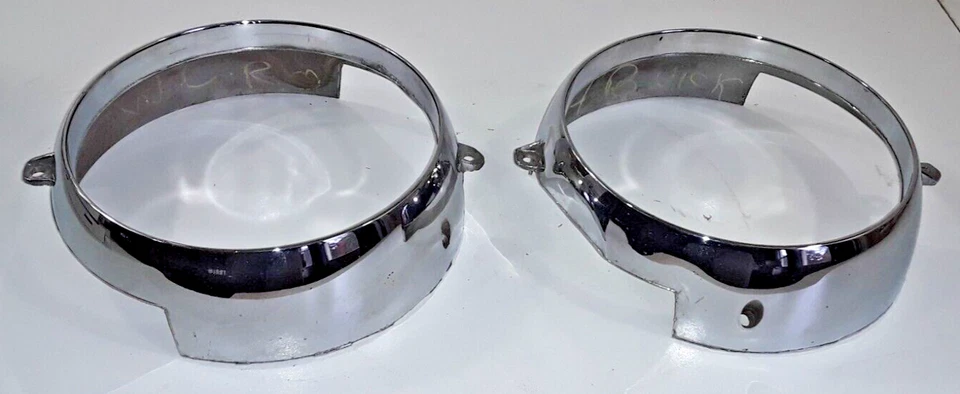 Par de bisel de faros Buick Wildcat 1964 1363492 1363493 - B844 Foto 2 de 4