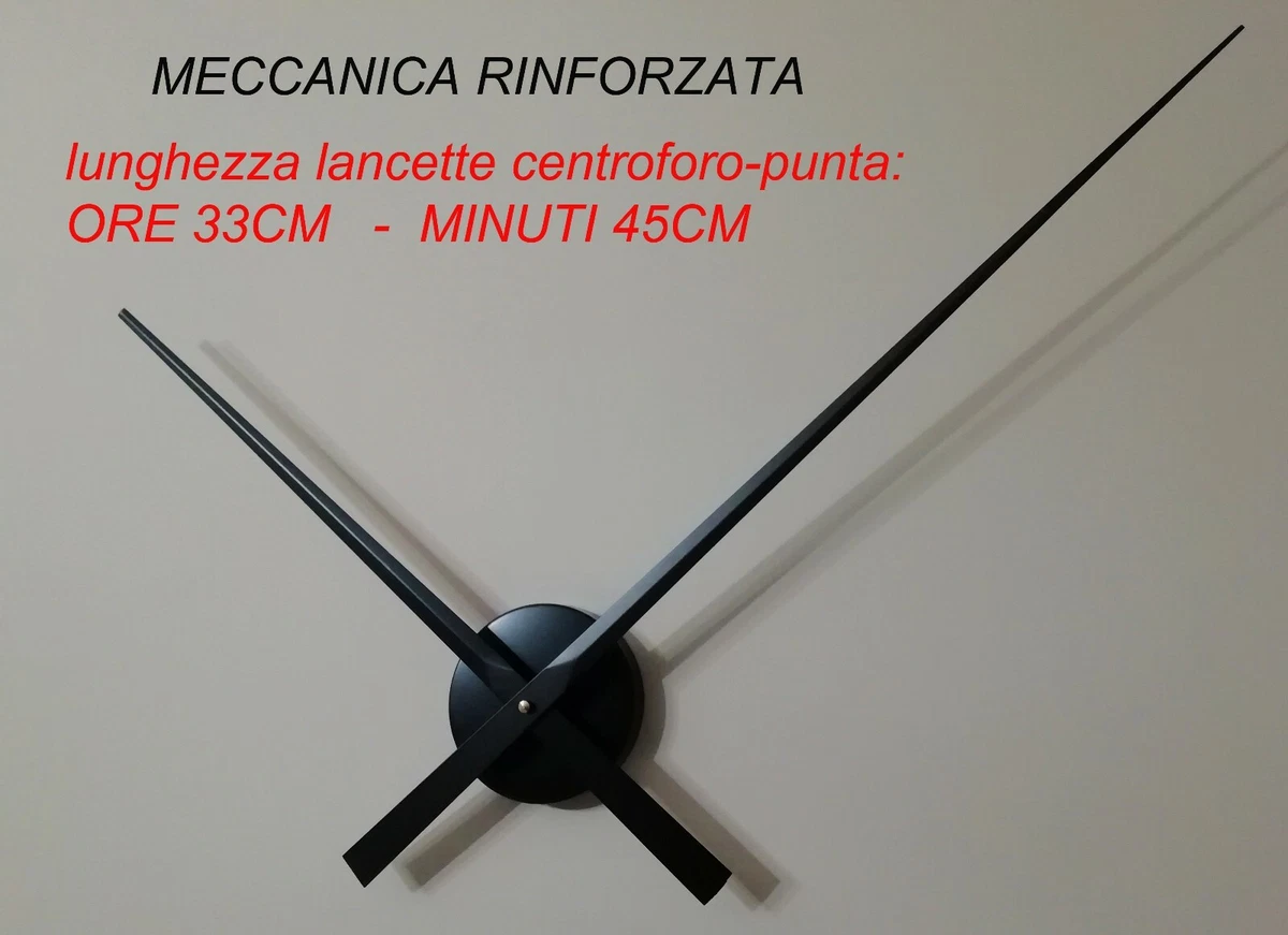 MECCANISMO OROLOGIO movimento meccanica quarzo muro lancette lunghe maxi gigante