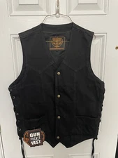 Milwaukee Performance Black Denim Collection Gun Pocket Vest Mens Size L