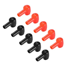 5 Pairs Battery Terminal Insulating Rubber Protector Covers 10mmx6mm Red Black