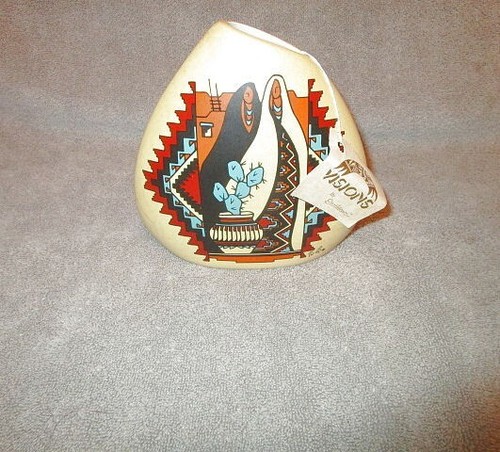 VTG Native American Visions Vase Navajo Art Pottery Southwestern Teardrop Signed - Picture 2 of 12