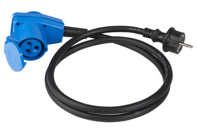 Caravan Camping Adapter 1,5m Kabel Schukostecker CEE-Winkelkupplung  60483 :