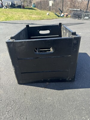Vintage Antique Franklin Lake N.j Dairy Farm Milk Crate Wood