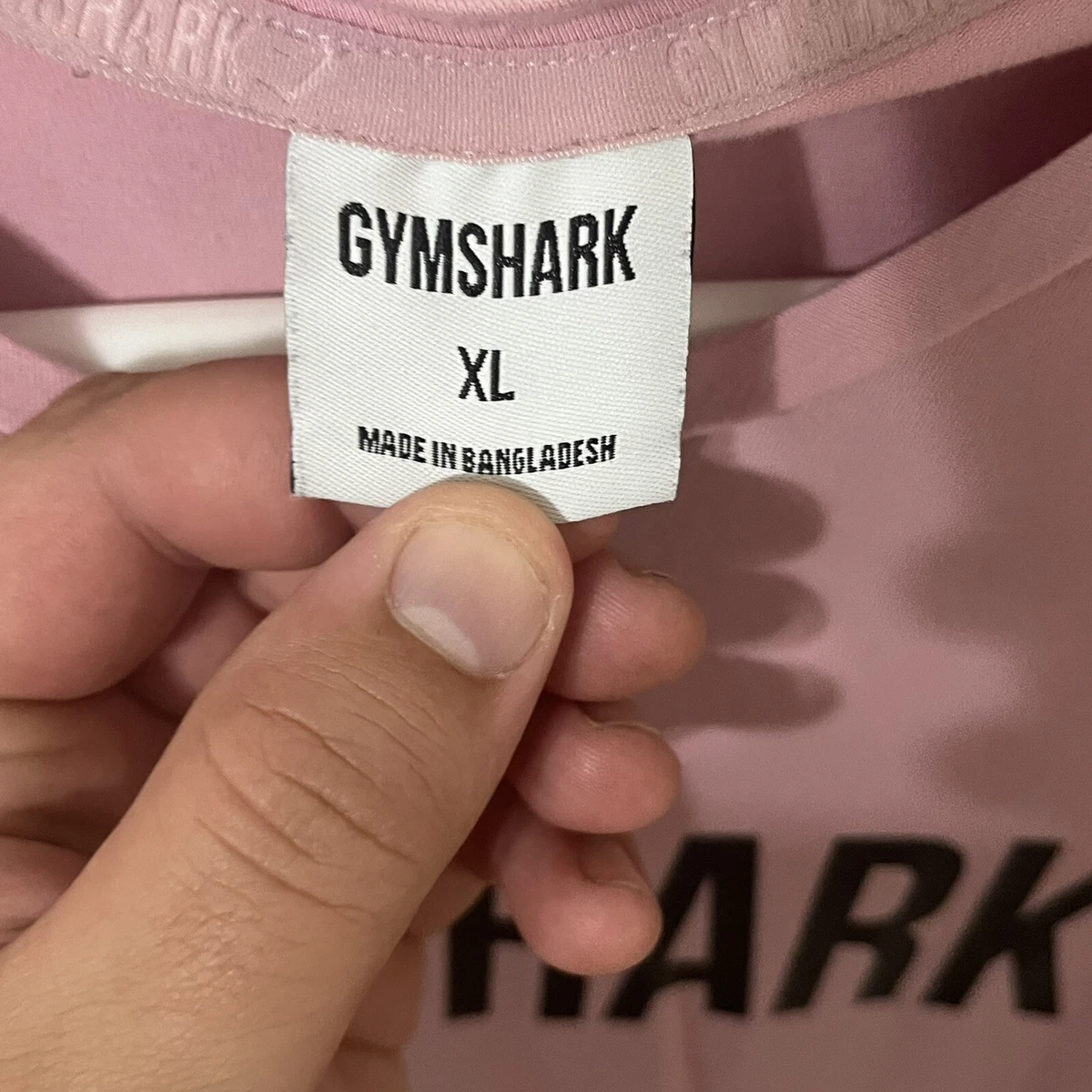 Gymshark Spell Out Pink T Shirt Adult XL eBay