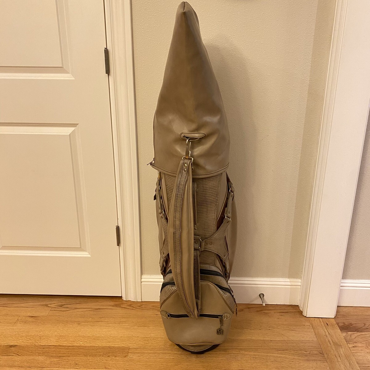 Ron Miller Golf Bag Tan Pro Model~Faux Alligator Vinyl