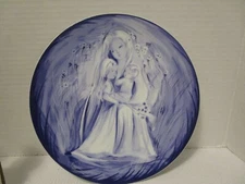 Haviland Limoges Francoise Saumonde Mother w/ Children 8.5"Plate 1977 New in Box