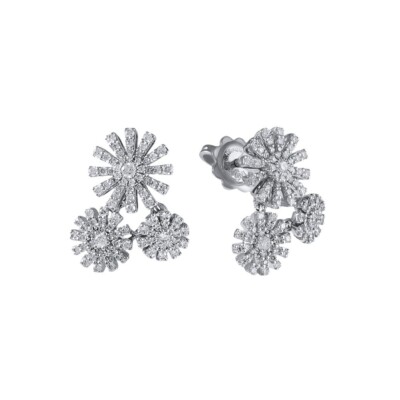 Damiani Margherita 20075454 Diamond Gold Earrings Flowers