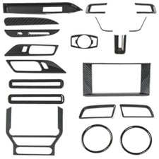 20x Full Set Interior Decoration Trim Kit For 2015-19 Ford Mustang Carbon Fiber