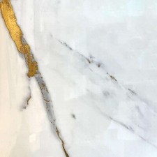 4 x Gold Marble Kitchen Bathroom Interlocking Splash Back Plastic Wall Panel