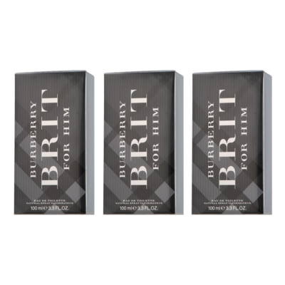 Burberry Brit for Men - EDT Eau de Toilette 100ml - 3x