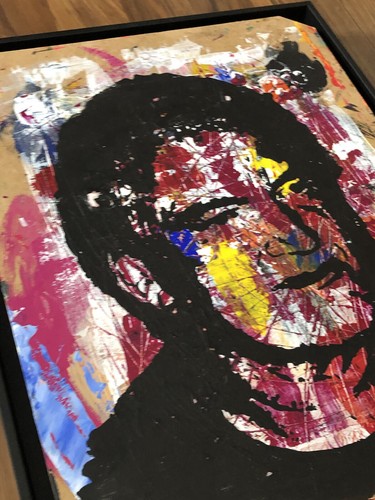 Moderne Abstrakte Figurative Kunst Unikat Gerahmt Portrait Quentin Tarantino - Bild 8 von 11