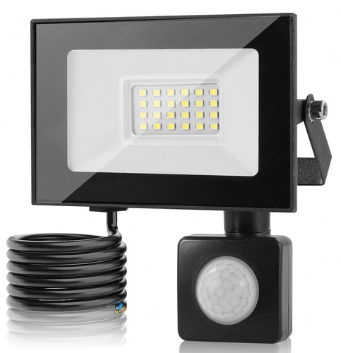Proiettore LED Faro Faretto Esterno con Rilevatore di Movimento 10/20/30/50/100W DHL - Foto 2 di 18