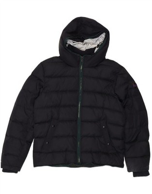 Scotch & Soda wattierte Herrenjacke mit Kapuze UK 42 XL dunkelblau Polyester BG15