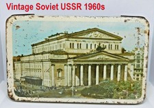 1960s Soviet Candy Tin Box Bolshoi Theatre Moscow USSR Empty Vintage Collectible