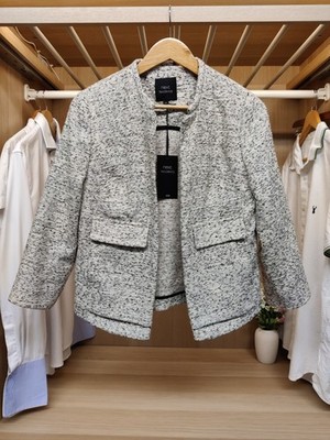 NEU MIT ETIKETT NEXT TAILORING JACKE UK 12 CREME SCHWARZ GEWEBT SMART BLAZER MANTEL UVP £50