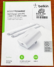 New Belkin BoostCharge 30W PPS 3.0 Wall Charger with USB-C to USB-C Cable