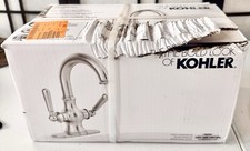 KOHLER Capilano Monoblock 4in Centerset Bathroom Faucet Vibrant Brushed Nickel