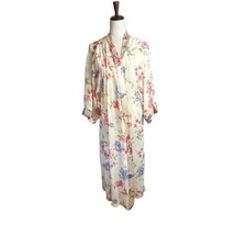 Vintage Inner Most long and silky Floral Print Women's Robe size M