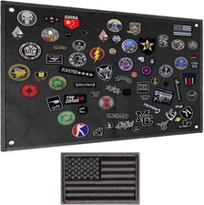 Tactical Board Patch Organizer Holder Display with Loop Surface, Steel Ring and 