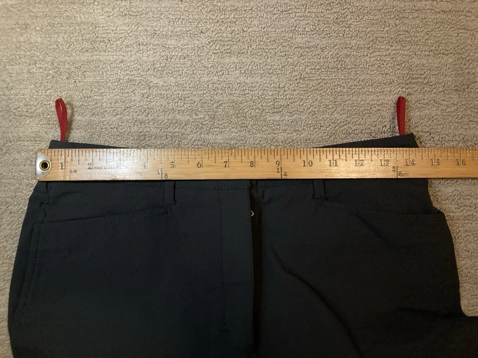 Prada Womens Nylon Pants Size 40 EU / 28 Waist Charcoal Grey Red Tab Trouser - Image 4 of 4