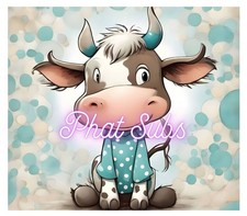 20oz Sublimation Tumbler Wrap Cow In A Shirt Ready To Press Heat Transfer