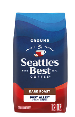 Seattle s Best Coffee, Post Alley, Dark Roast, Ground Coffee, 100% Arabica,12 oz