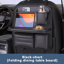 Car Seat Back Organizer Auto Back Seat Storage Bag With Foldable Table Tray Tabl