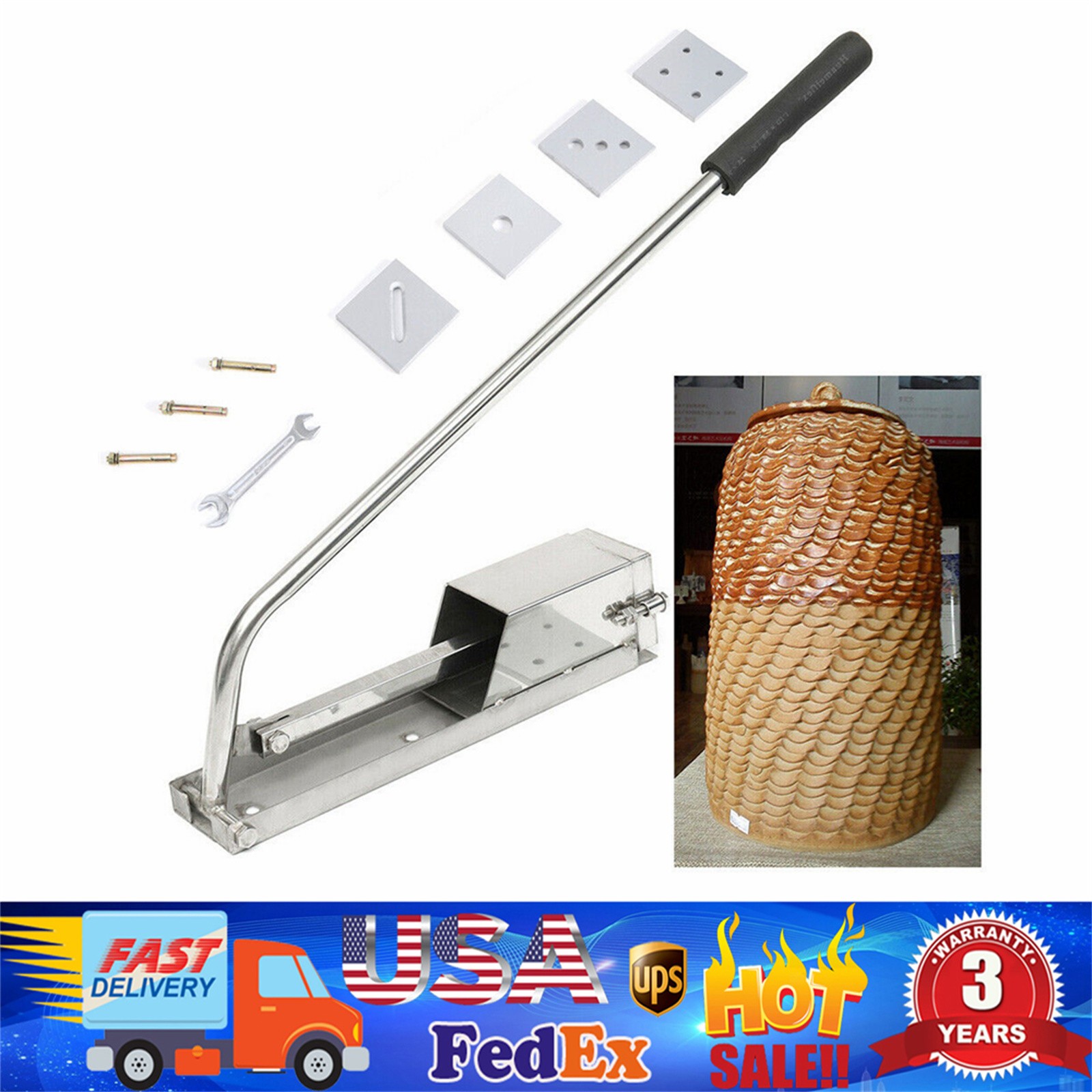 NEW Clay Extruder For Pottery& Ceramics Stainless Steel Tool Wall-Mounted USA