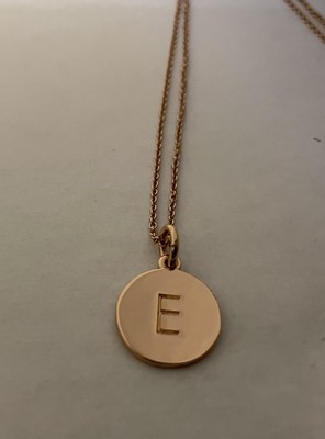 Kate Spade Initial E Disc Pendant One in a Million Necklace in