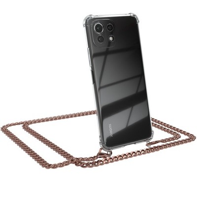 Für Xiaomi Mi 11 Lite / 5G / 11 Lite 5G NE Handyhülle Umhängen Tasche Rose Gold