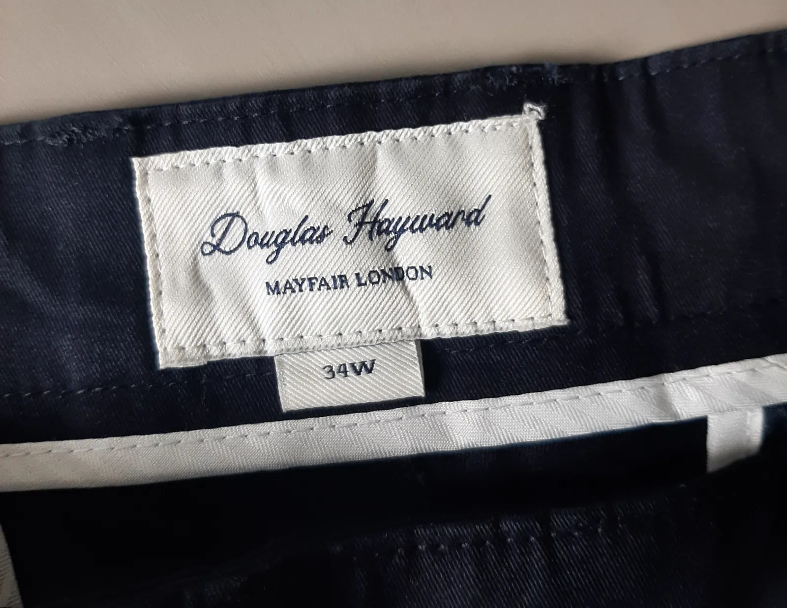 Douglas Hayward Tailored Shorts Mens 34W Dark Navy Comfort Fit BNWT Designer image 5