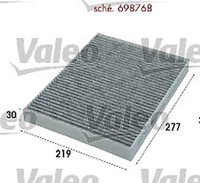 Valeo 698768 Innenraumfilter Aktivkohle FüR Audi Opel Porsche VW